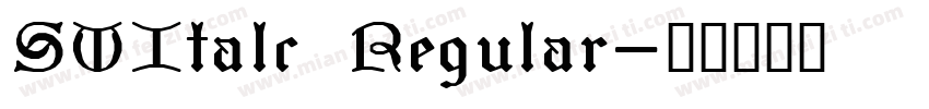 SWItalc Regular字体转换